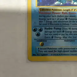 Pokemon TCG - Shadowless Blastoise 2/102 - Shadowless Holo Rare Base Set Card - Image 2