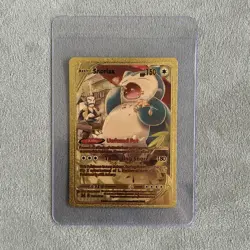 Pokemon Snorlax Gold Foil Fan Art Card - 150 HP - TG10 - Image 1