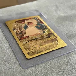 Pokemon Snorlax Gold Foil Fan Art Card - 150 HP - TG10 - Image 2