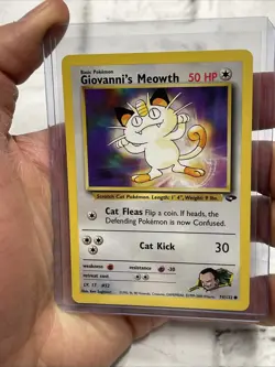 Pokemon - Giovanni's Meowth - Gym Challenge 74/132 - Common - Vintage Card LP+ - Image 1