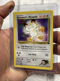 Pokemon - Giovanni's Meowth - Gym Challenge 74/132 - Common - Vintage Card LP+ - Image 2