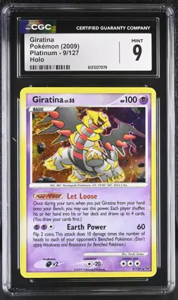 CGC 9 MINT Giratina 2009 Platinum 9/127 Holo Pokemon Card - Image 1