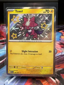 Pokemon TCG Toxel Paldean Fates 140/091 Shiny Secret Rare Holo Card - Image 1