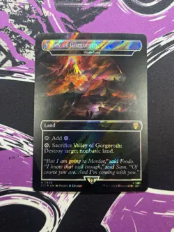 MTG Valley of Gorgoroth - Wasteland (Surge Foil) The Lord of the Rings Commander - Image 1