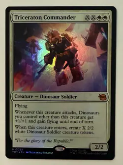NM Foil Triceraton Commander, MTG, TMNT, Magic the Gathering, 25 - Image 1