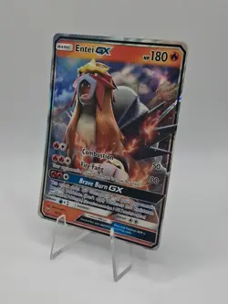 Pokemon TCG Entei GX Shining Legends 10/73 Holo Ultra Rare Near Mint - Image 2
