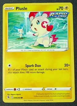 Pokemon Plusle Trading Card 089/264 - Image 1