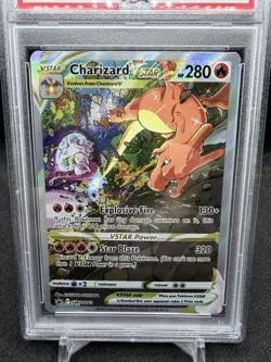Pokemon Charizard VSTAR Ultra-Premium Coll. Full Alt Art Promo SWSH262 PSA 9 - Image 2