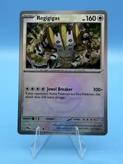 Pokemon Regigigas 086/131 Prismatic Evolutions Masterball Reverse Holo - Image 1