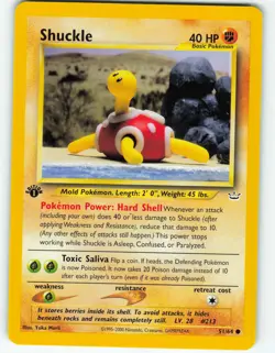 Shuckle - 1st Edition - 51/64 Neo Revelation - Pokemon TCG - 2001 - Image 1