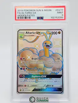 FA/ ALTARIA GX 2019 POKEMON SUN & MOON HIDDEN FATES SV77/SV94 PSA 9 Q0465 - Image 1