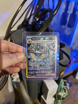 Pokemon TCG Prismatic Evolutions Vaporeon EX Card 149/131 NEAR MINT PACK FRESH - Image 1