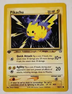 Pokemon Card - Pikachu Neo Genesis 70/111 Common 1st Edition - Image 1