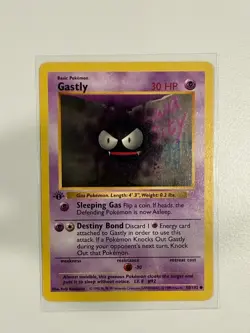 Pokemon TCG Gastly Base Set, Shadowless 1st Edition Common Card 50/102 - Image 1