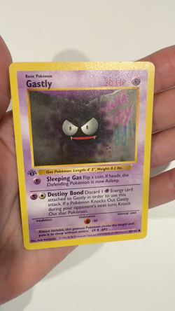 Pokemon TCG Gastly Base Set, Shadowless 1st Edition Common Card 50/102 - Image 2