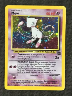 Pokemon Mew #9 Promo Swirl Holo Rare LP - Image 1