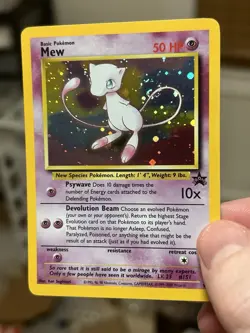 Pokemon Mew #9 Promo Swirl Holo Rare LP - Image 2