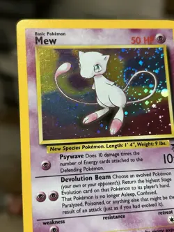 Pokemon Mew #9 Promo Swirl Holo Rare LP - Image 4
