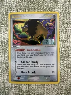 Pokemon Tauros 12/100 Holo Rare EX Crystal Guardians 2006 Vintage TCG NM - Image 1