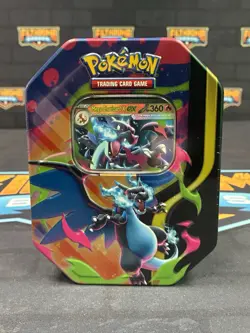 Pokemon TCG Mega Charizard X ex Tin 4 Booster Packs & Charizard Promo Sealed A2 - Image 1