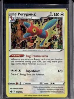 2021 Pokemon SWSH Chilling Reign Porygon-Z Holo #118/198 - Image 1
