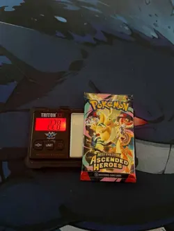 VERY HEAVY! 22.8!!! Pokemon Ascended Heroes Booster Pack (SEALED) GOD PACKUUU - Image 1
