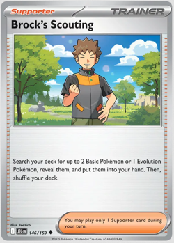 Brock's Scouting JTG 146/159 Uncommon Trainer - Journey Together - Pokemon TCG - Image 1