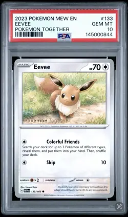 Eevee #133 MEW EN Poke Post Pop-Up Exclusive Pokemon Together PSA 10 Gem Mint - Image 1