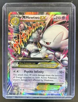 2015 Pokemon XY BREAKthrough Mega Mewtwo EX Holo Rare #64/162 - Image 1