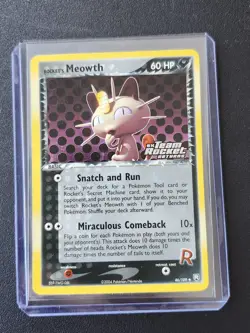 Rocket's Meowth 46/109 EX Team Rocket Returns Pokemon Reverse Holo - MP - Image 1
