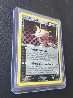 Rocket's Meowth 46/109 EX Team Rocket Returns Pokemon Reverse Holo - MP - Image 3