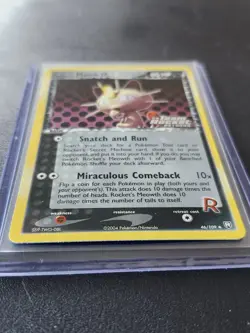 Rocket's Meowth 46/109 EX Team Rocket Returns Pokemon Reverse Holo - MP - Image 5