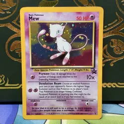 Pokemon 2000 WOTC Mew #9 Holo Black Star Promo English LP / LP + - Image 1