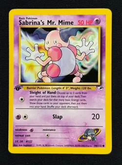SABRINA'S MR. MIME **1st Edition** (LP/NM) - Gym Heroes 94/132 - Pokemon TCG - Image 1