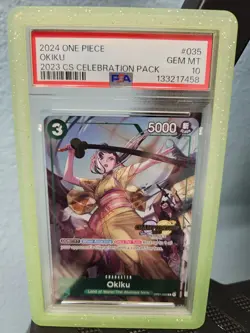 PSA 10 Okiku (CS 2023 Celebration Pack) OP01-035 One Piece Championship Promo - Image 1