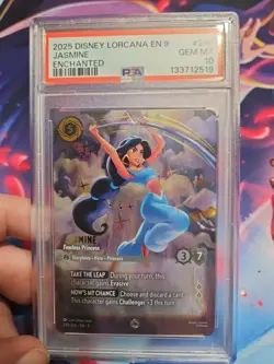 Lorcana Jasmine Fearless Princess Enchanted PSA 10 - Image 1