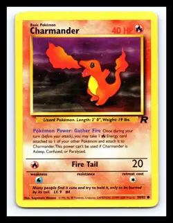 💥 CHARMANDER Pokemon 1999 TCG Non Holo WOTC # 50/82 Rocket Set Vintage Card - Image 1