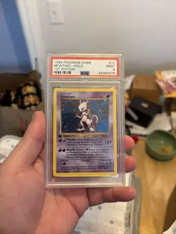 Pokemon Mewtwo TCG Base Set Holo Card 10/102 1st Edition Rare Mint Condition - Image 3