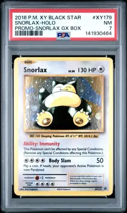 Snorlax XY179 PSA 7 NM Holo Promo GX Box Pokemon Card 🔥🔥 - Image 1