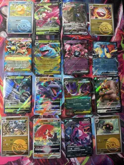 Pokemon 16 Card Lot nm V Max Mega Amazing Ex HOLO Rare Hits Only A78 - Image 1