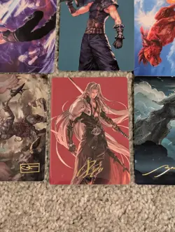Final Fantasy MTG Art Series Lot (10) Sephorith Gold Stamp Cloud Vivi Red XIII - Image 2