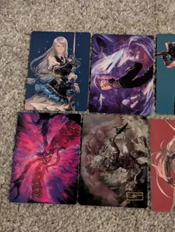 Final Fantasy MTG Art Series Lot (10) Sephorith Gold Stamp Cloud Vivi Red XIII - Image 3