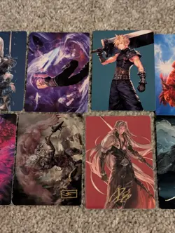 Final Fantasy MTG Art Series Lot (10) Sephorith Gold Stamp Cloud Vivi Red XIII - Image 4