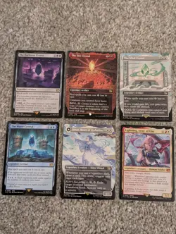 Final Fantasy Mtg Rare & Mythic Lot (6) Fire Crystal Wind Crystal Dark Crystal - Image 1