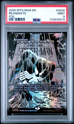 2025 MTG MARVEL'S SPIDER-MAN: SOURCE MAT FOIL #0020 REANIMATE PSA 9 - Image 1