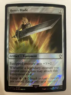 Magic the Gathering: Hero's Blade (Surge Foil) Commander Final Fantasy Foil 0345 - Image 1