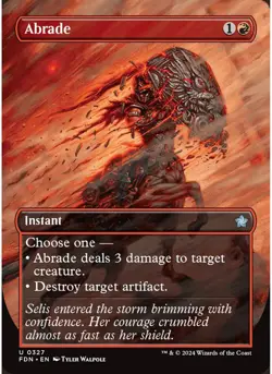 Abrade (Borderless) (Foil) 327 MTG NM - Foundations - Image 1