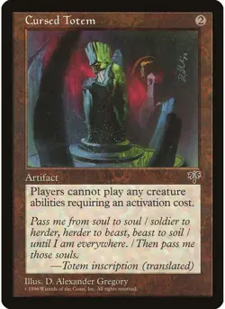 Cursed Totem MTG NM - Mirage - Image 1