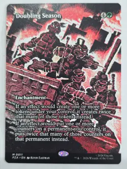 Doubling Season MTG TMNT 0011 Mythic Borderless Eastman Art - Image 1