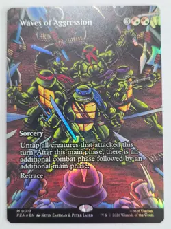 Waves of Agression MTG TMNT 0013 Mythic Borderless Foil - Image 2